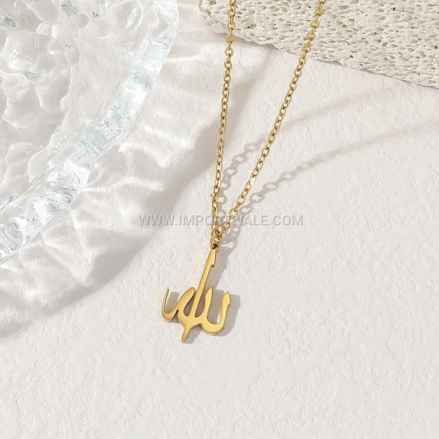 Stainless Steel Islamic Symbol Amulet Pendant Necklace