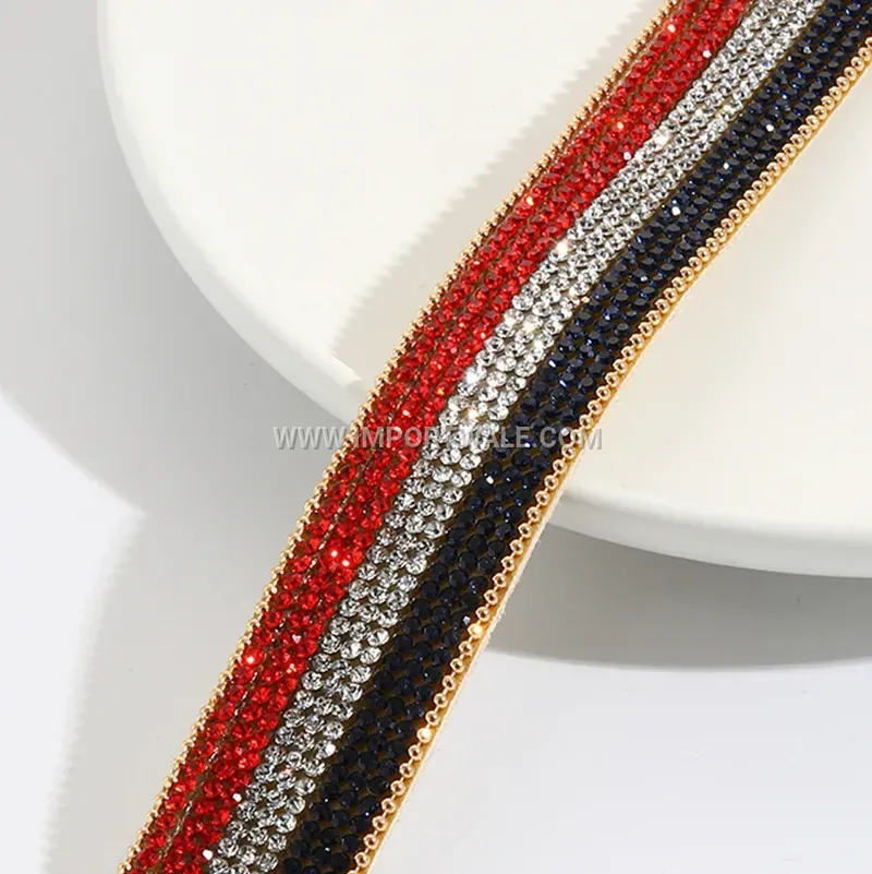 American Flag Rhinestone PU Leather Bracelet with Magnetic Clasp