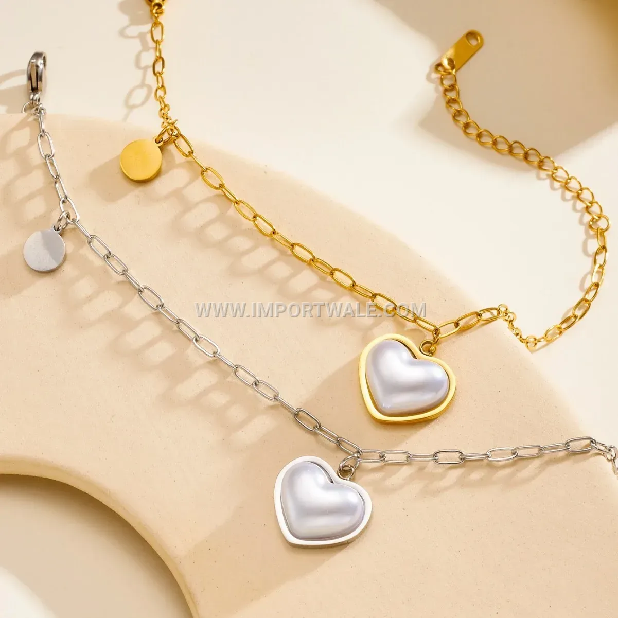 Minimalist Heart Charm Stainless Steel Premium Anklet Anti Tarnish