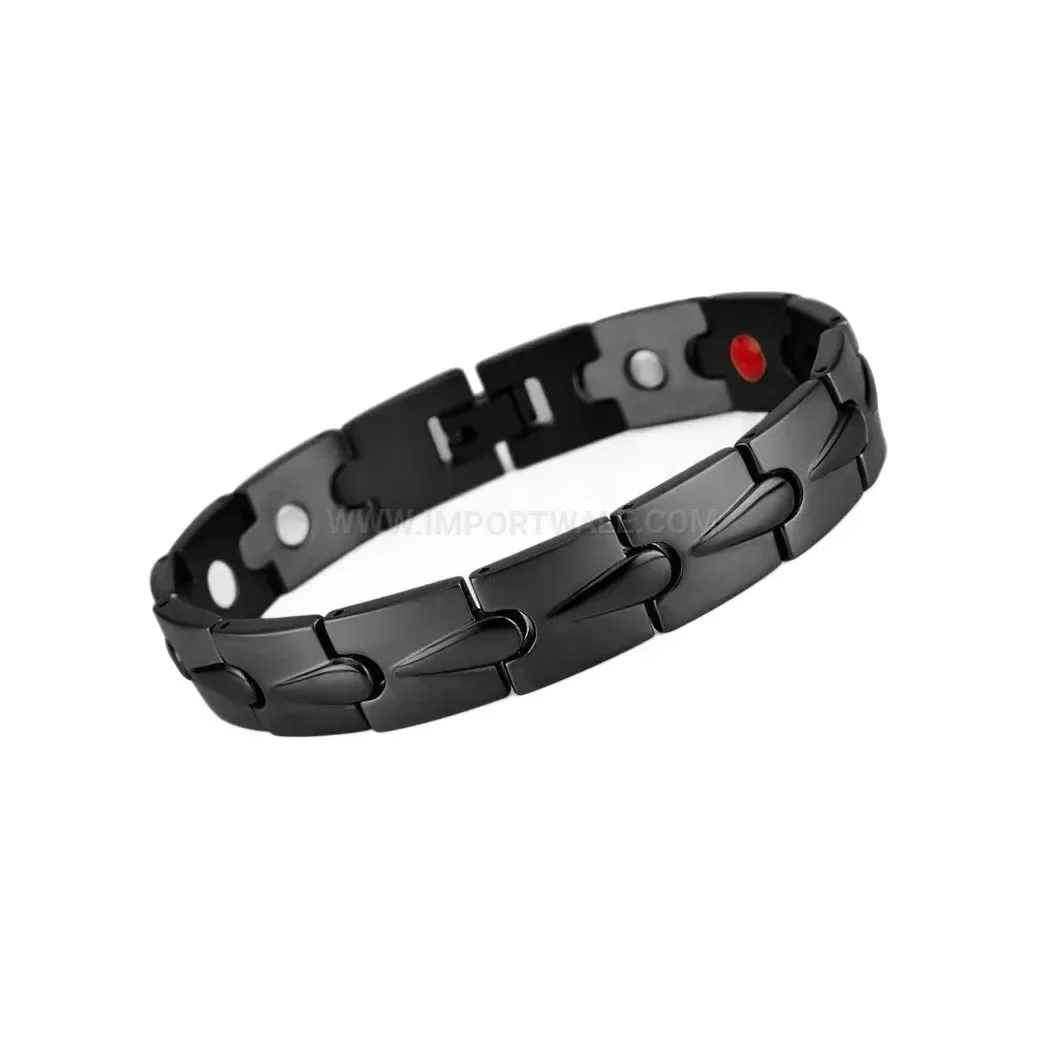 Trendy Teardrop Link Titanium Steel Magnetic Couple Bracelet