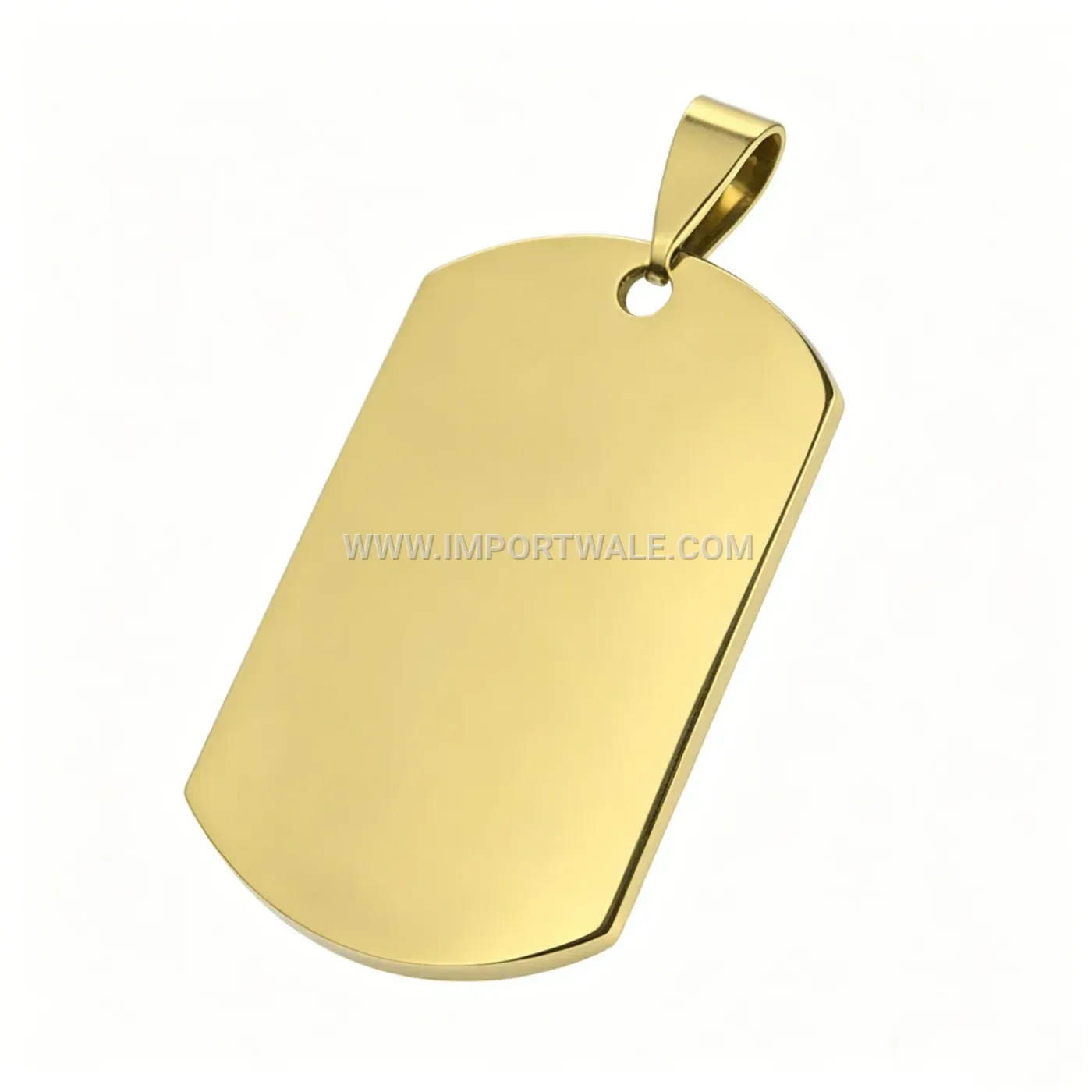 Geometric Stainless Steel Dog Tag Men Pendant
