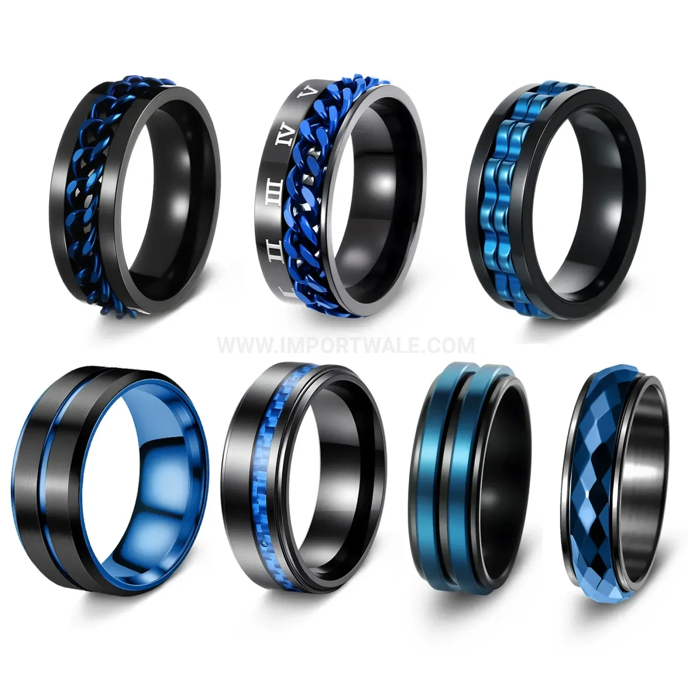 Two-Tone Stainless Steel Spinner Ring