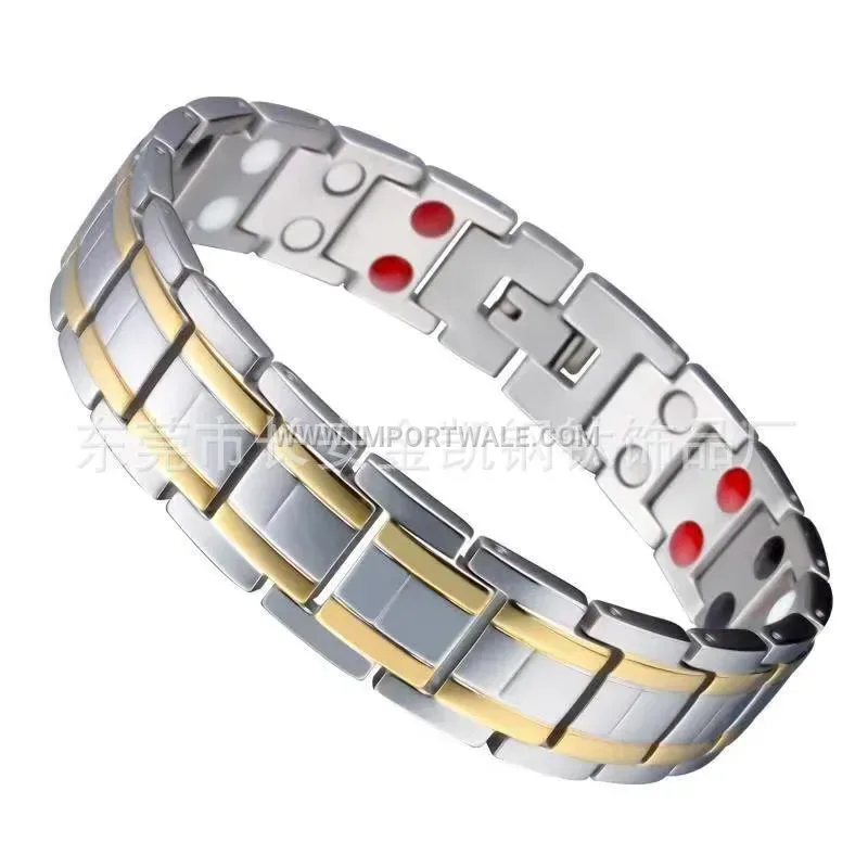 Men's Modern Stainless Steel Magnetic Link Bracelet
