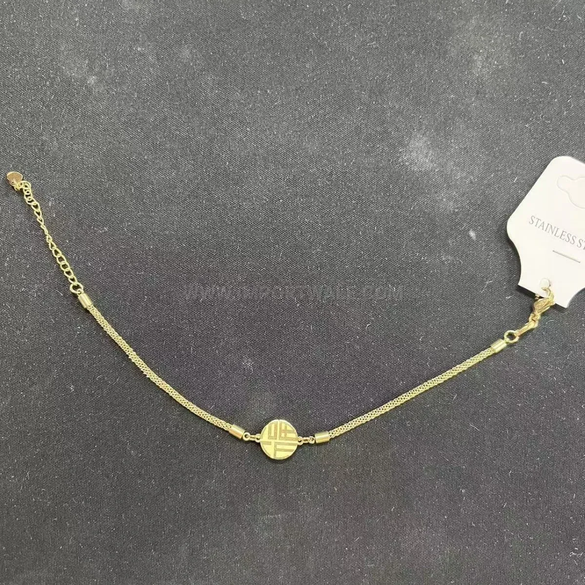 Modern Gold Plated Stainless Steel Good Fortune Bracelet