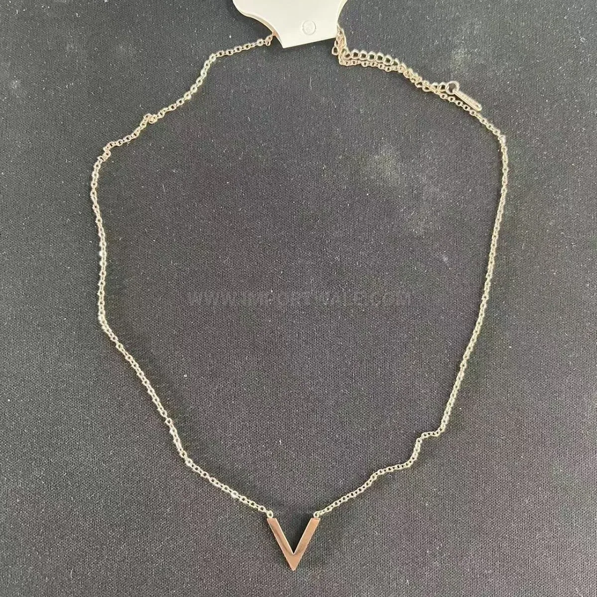 Bold Minimalist Geometric V Pendant Stainless Steel Choker Necklace