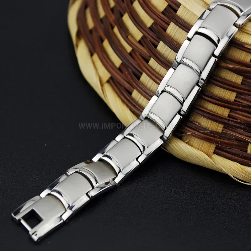 Stylish Pure Titanium Bio Magnetic Link Bracelet