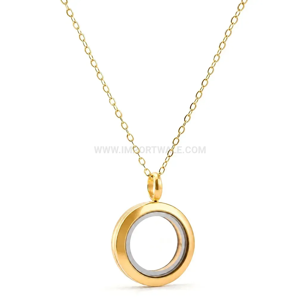 Clear Stainless Steel Urn Keepsake Pendant Necklace for Memorial Relics