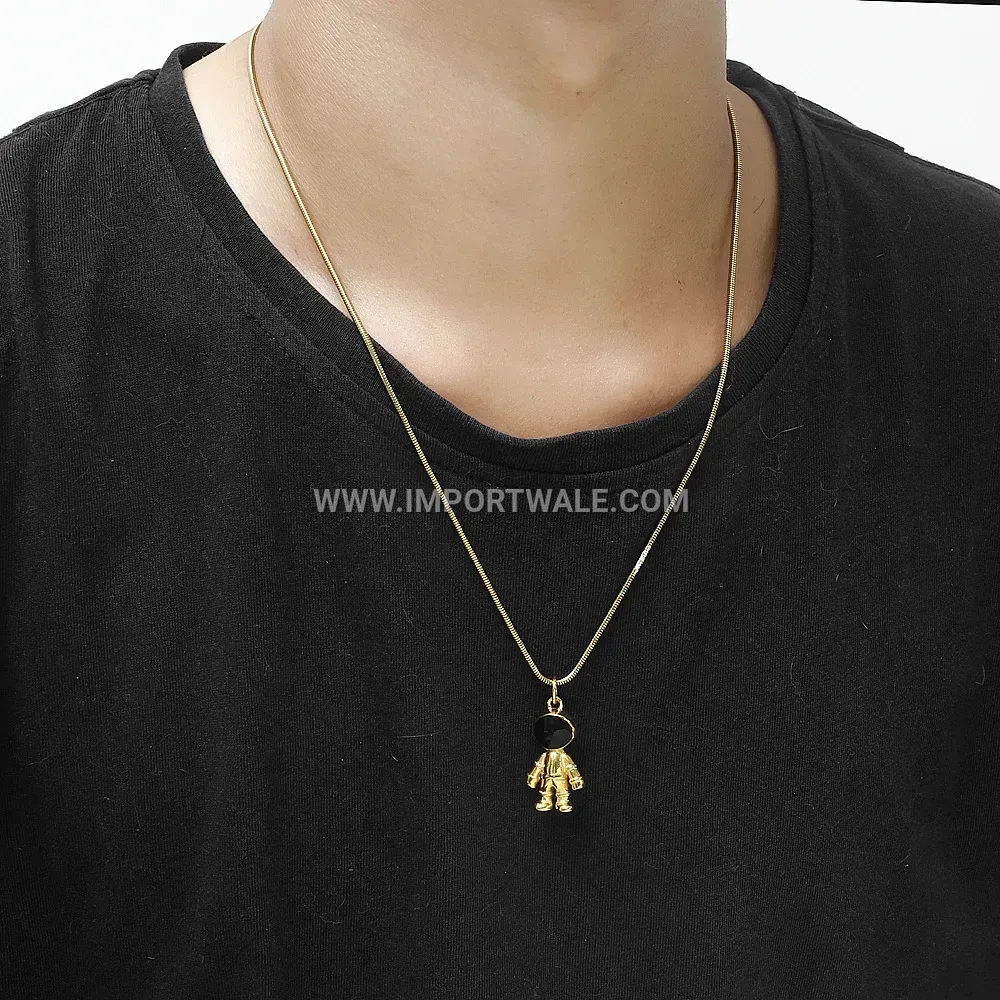 Stainless Steel Astronaut Pendant Streetwear Jewelry