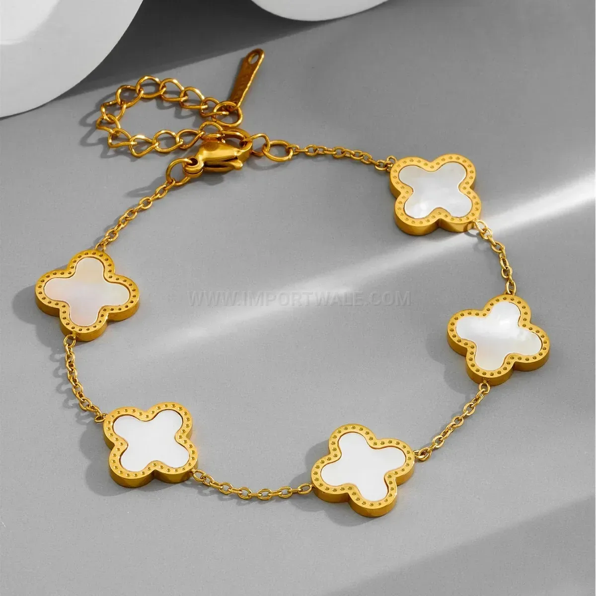 Vacuum Plated Titanium Steel Shell Charm Bracelet