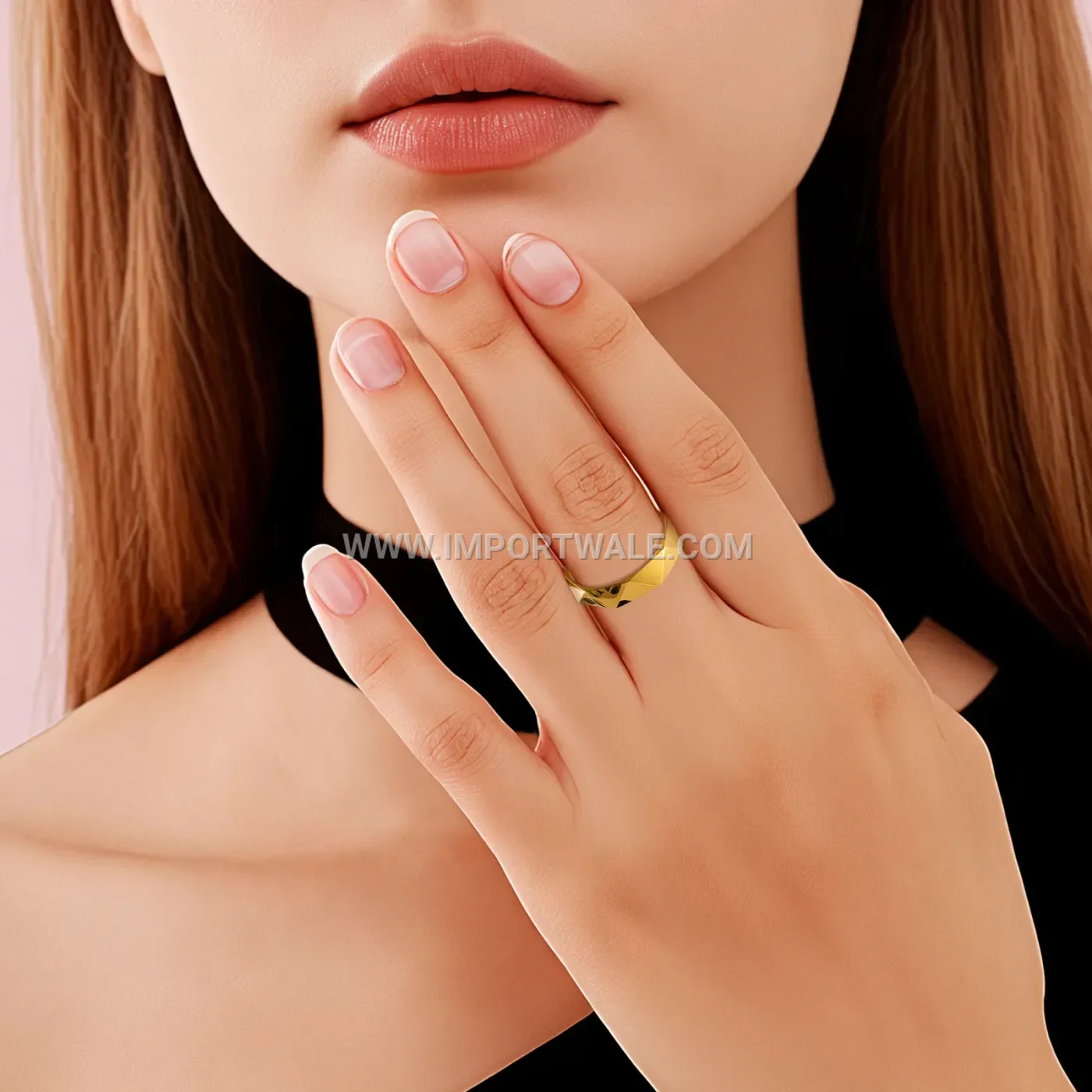 Geometric Rhombus Stainless Steel Band Ring
