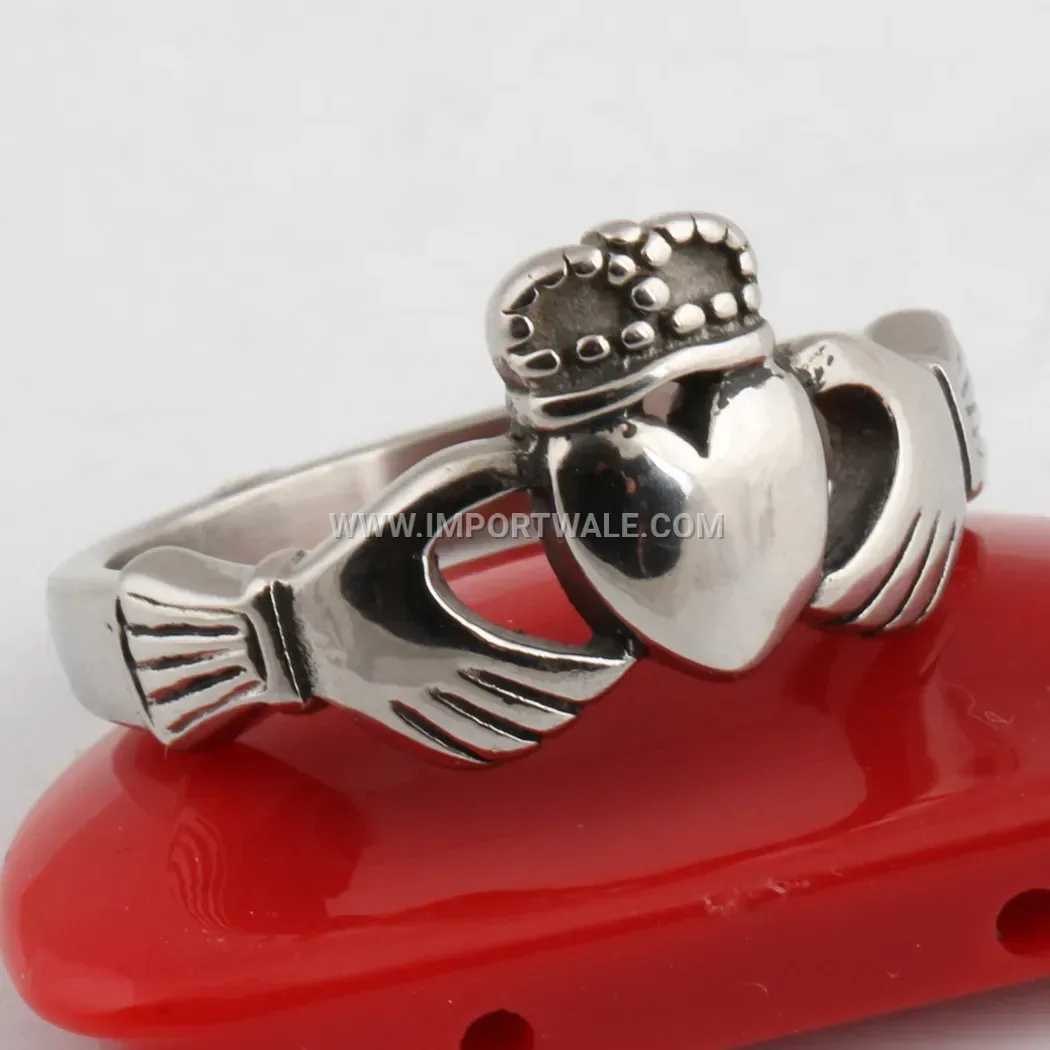 Traditional Crown Stainless Steel Love Band Ring