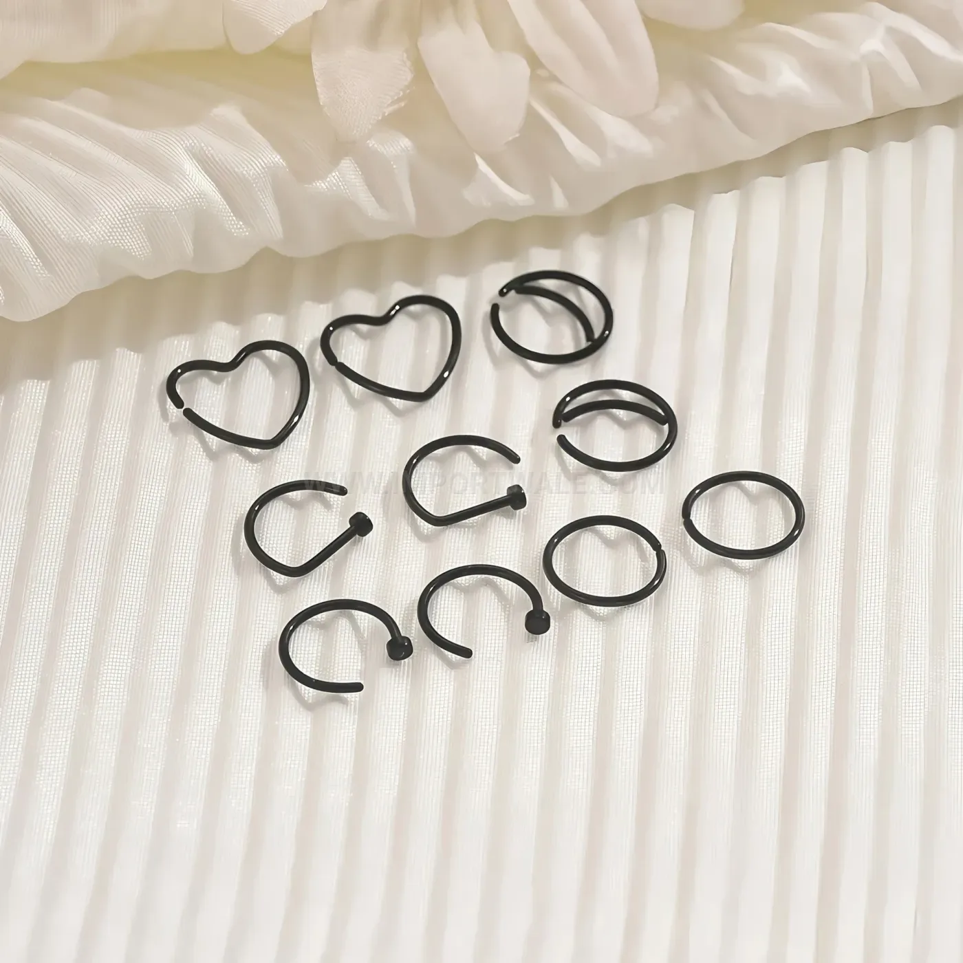 Premium Simple Heart Stainless Steel C-Shaped Open Nose Ring