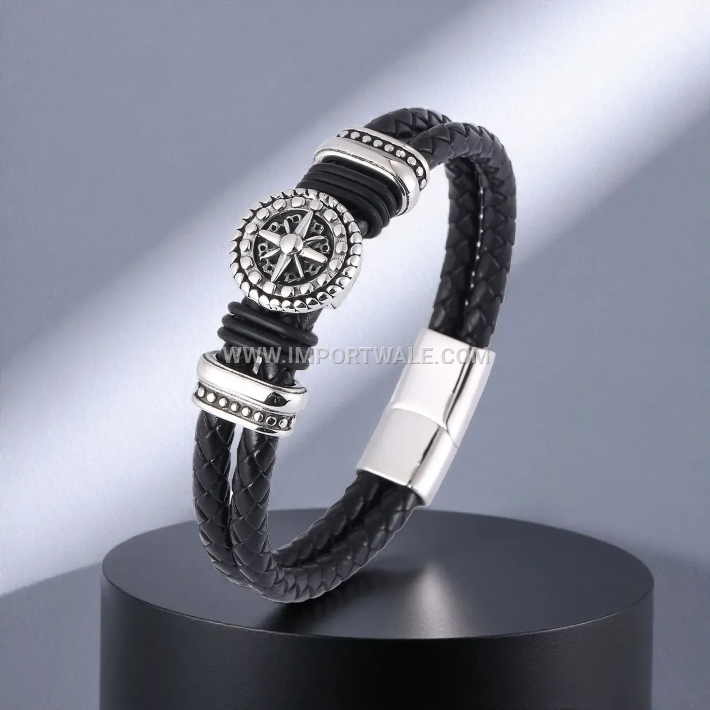 Minimalist Lattice Pattern Titanium Steel Link Bracelet