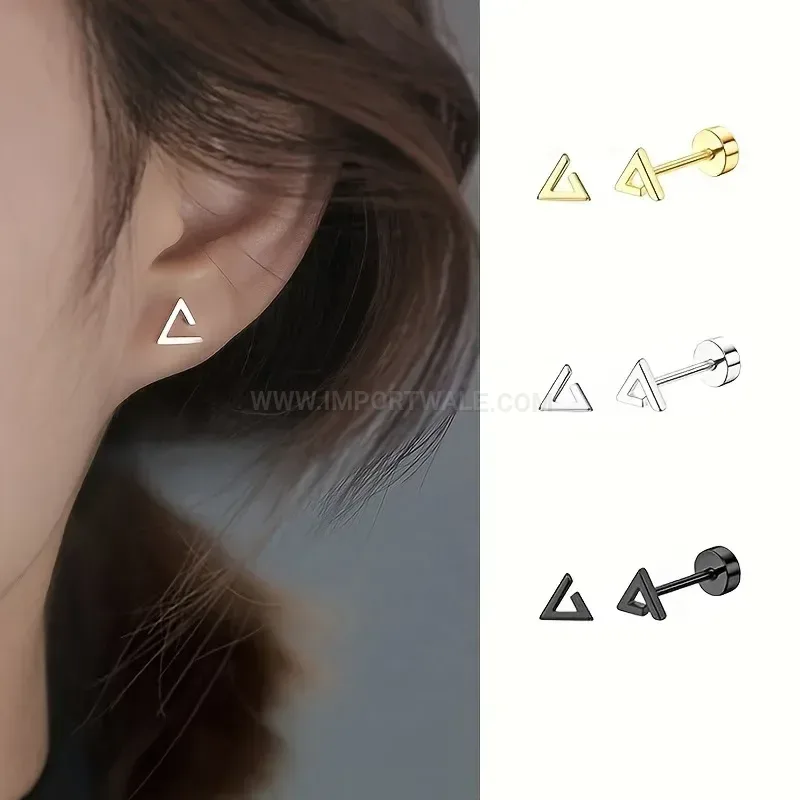 Classic Geometric Stainless Steel Modern Minimalist Body Piercing Studs