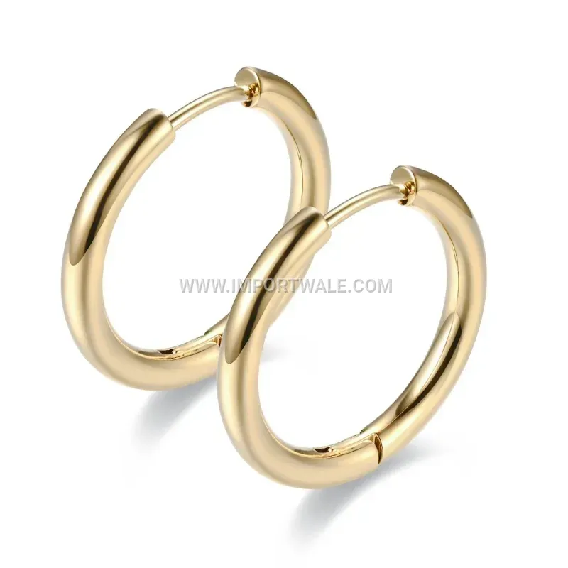 Minimalist Classic Stainless Steel Hoop Earrings
