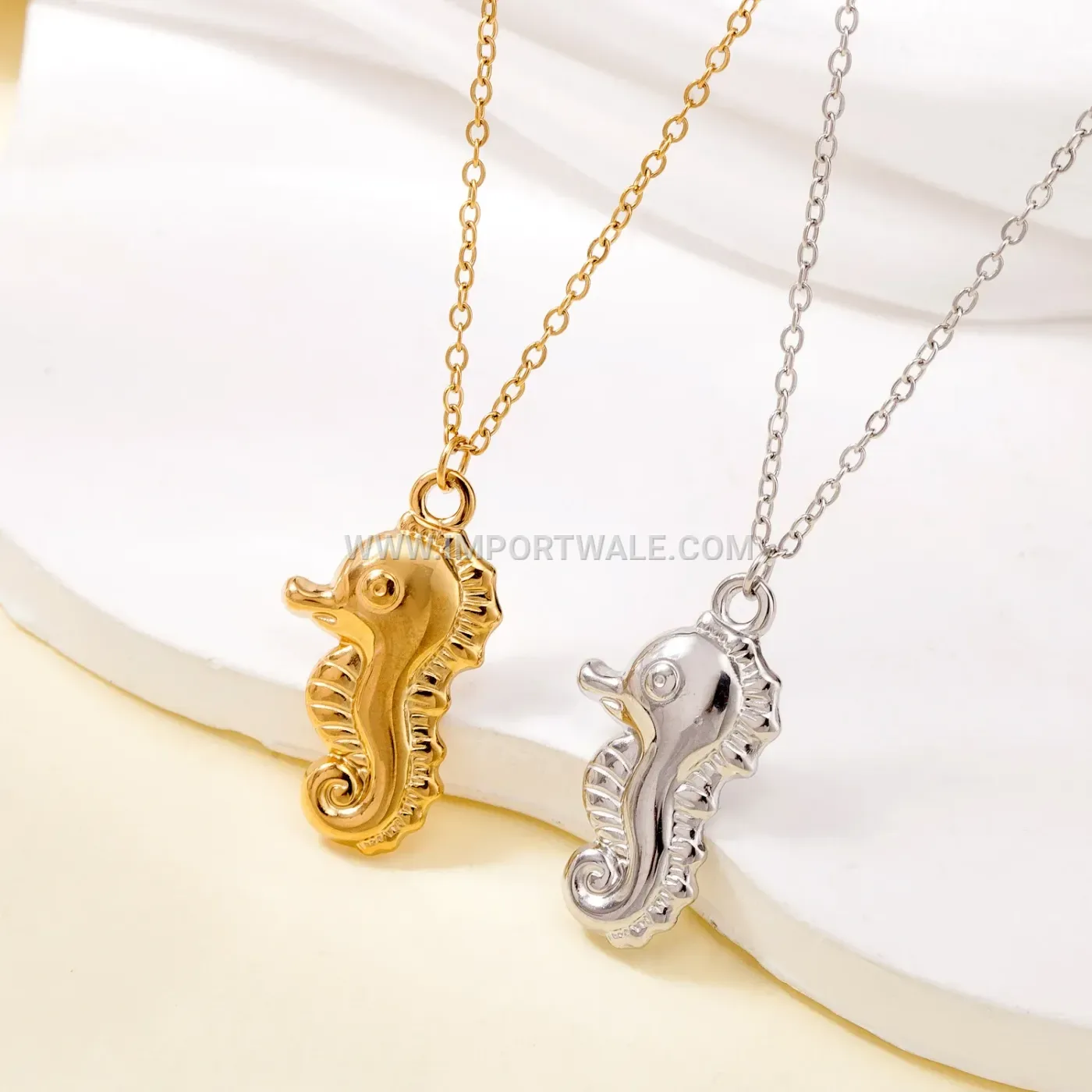 Bohemian Marine Series Gold Plated Stainless Steel Pendant Necklace