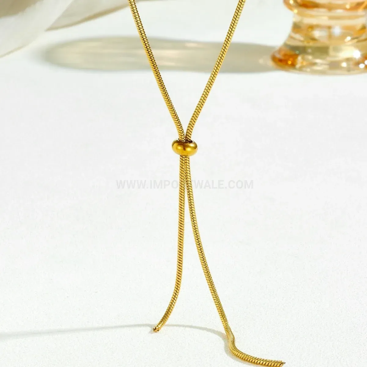 Elegant Long Dual-Way Wear Geometric Chain Sweater Necklace