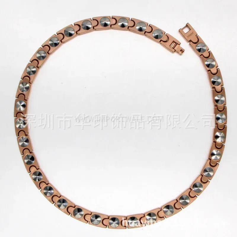 Stylish Pure Titanium Bio Magnetic Links Chain Necklace