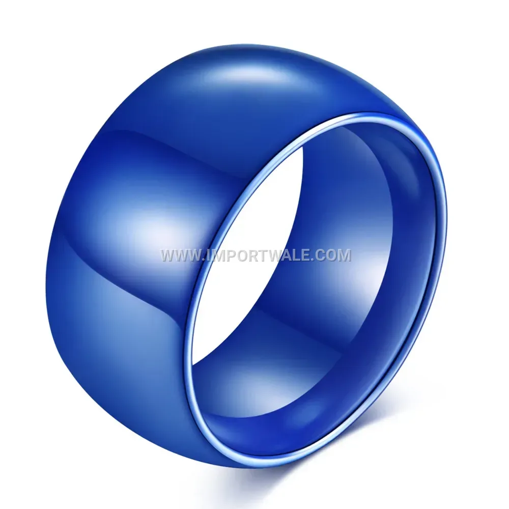 Wide Statement Ceramic Unisex Band Ring