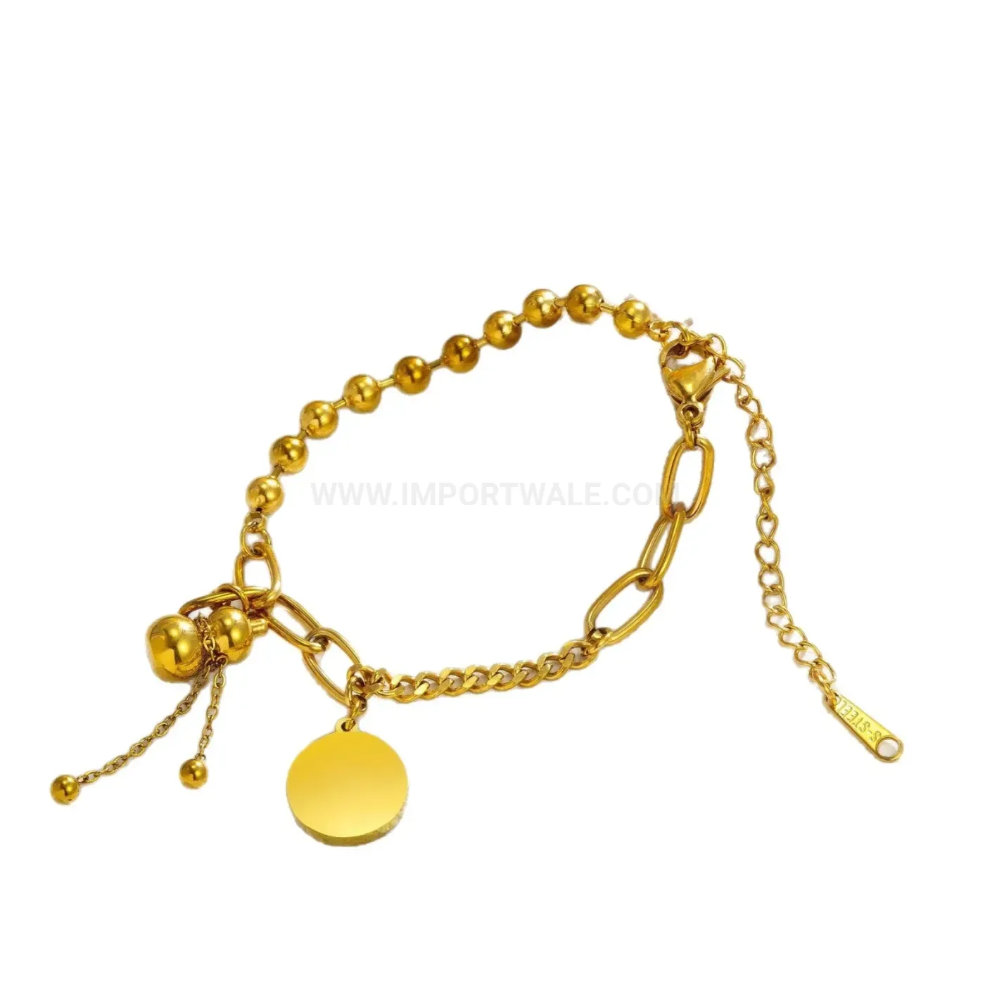 Vintage Gourd Stainless Steel Anti Tarnish Charm Bracelet