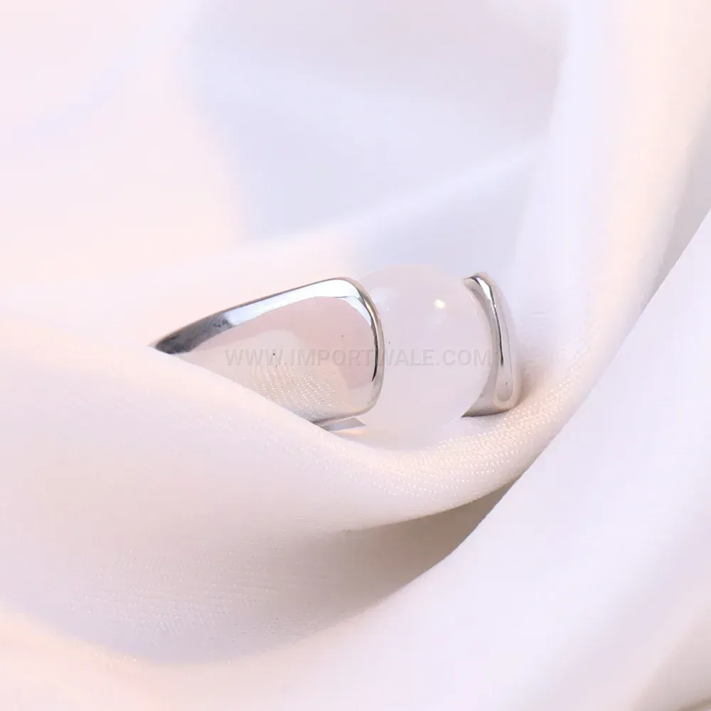 Designer Vintage 18K Gold Plated Cat Eye Gemstone Stainless Steel Ring