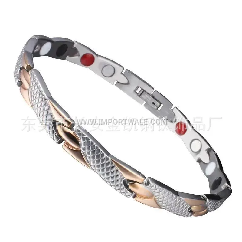 Intricate Dragon Pattern Titanium Steel Magnetic Therapy Bracelet