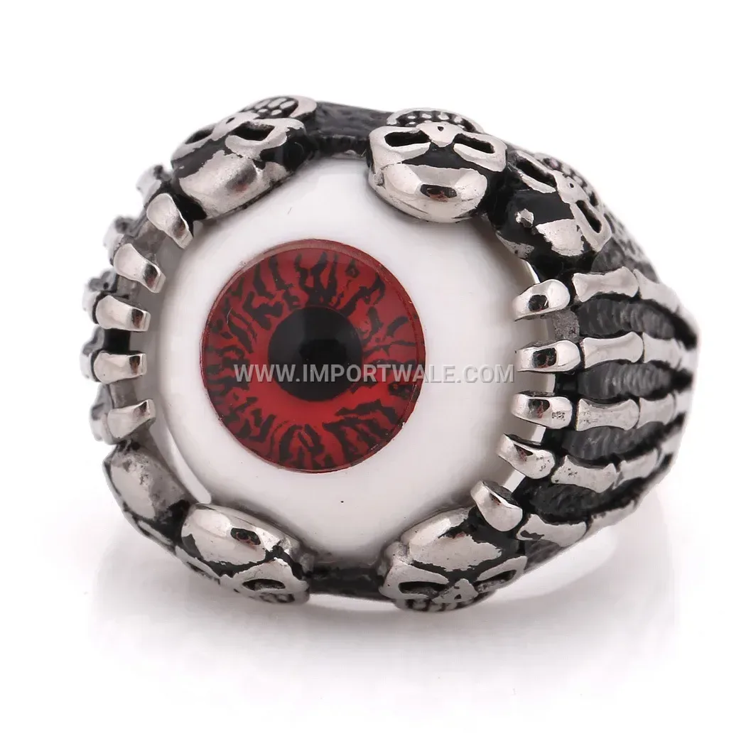 Retro Evil Eye Stainless Steel Men Ring