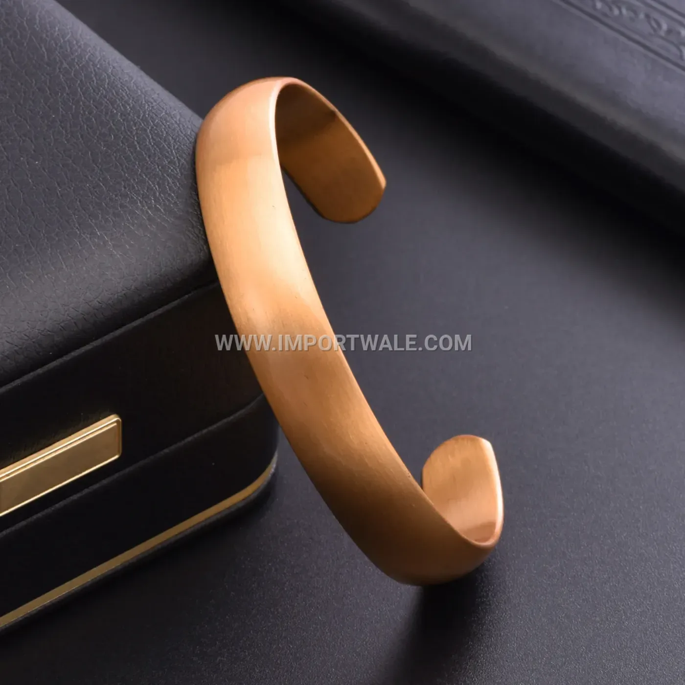 Vintage Hand-Polished Solid Red Copper Thick Bangle Bracelet