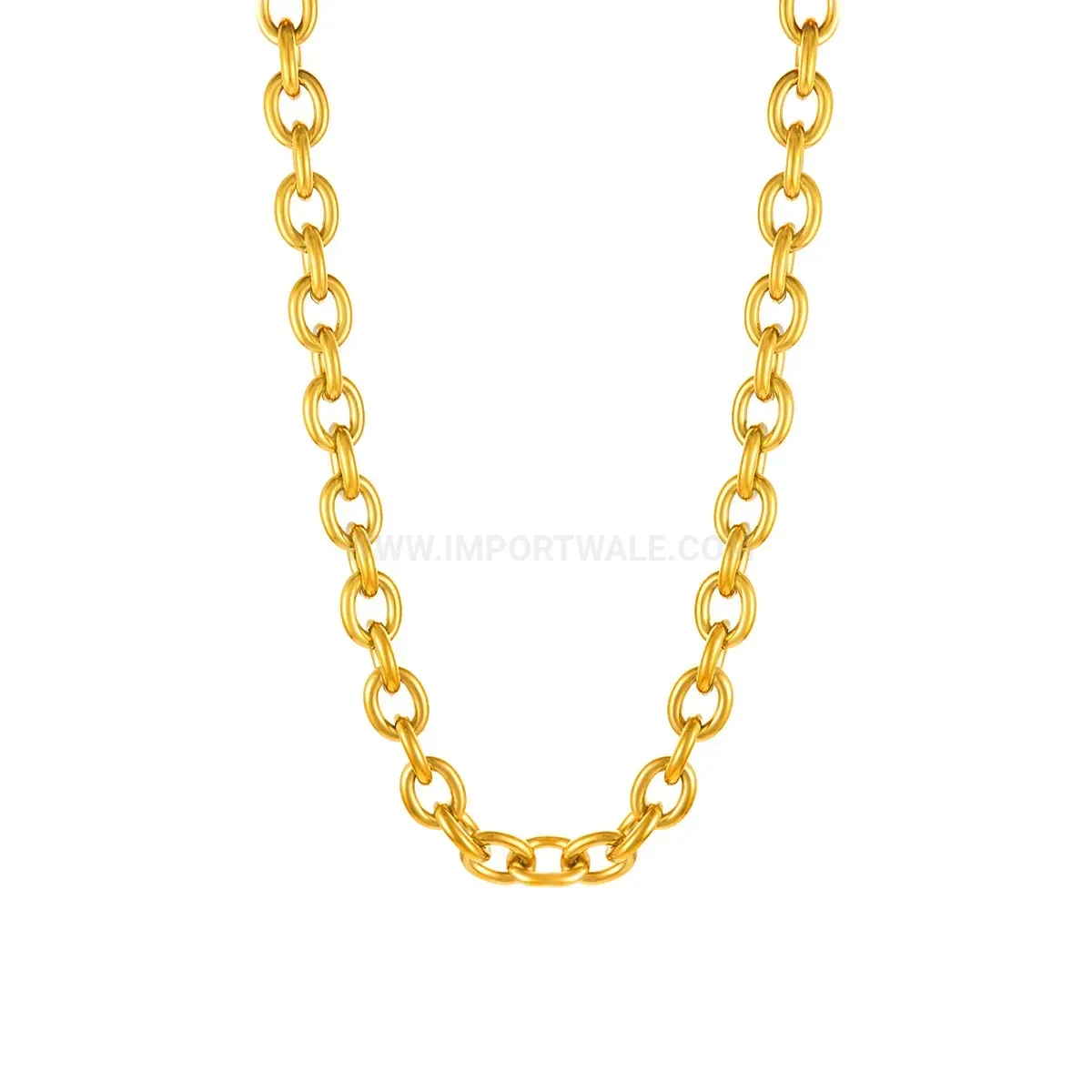 Elegant Stainless Steel OT Clasp Chain Necklace and Bracelet Set
