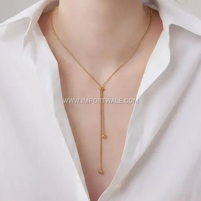 Adjustable Snake Bone Stainless Steel Clavicle Chain Necklace