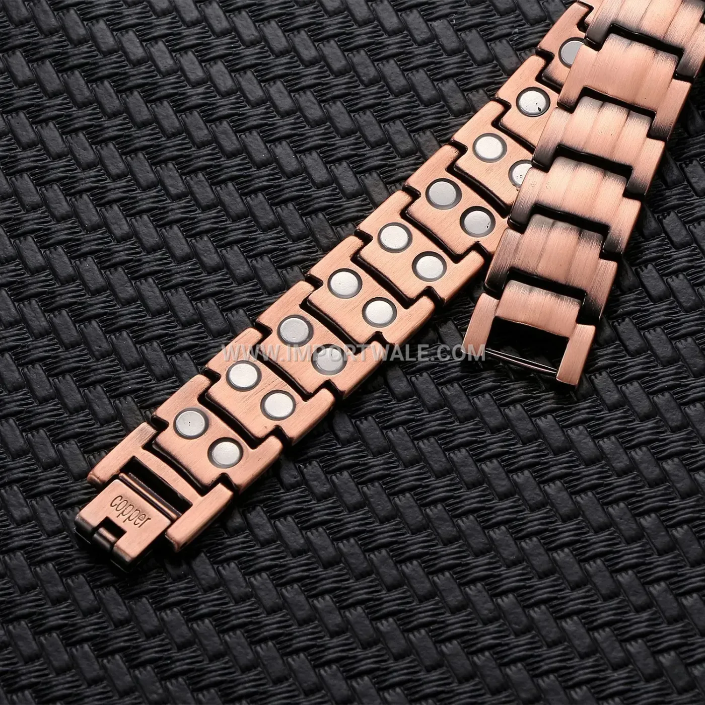 Vintage Red Copper Magnetic Health Energy Chain Bracelet