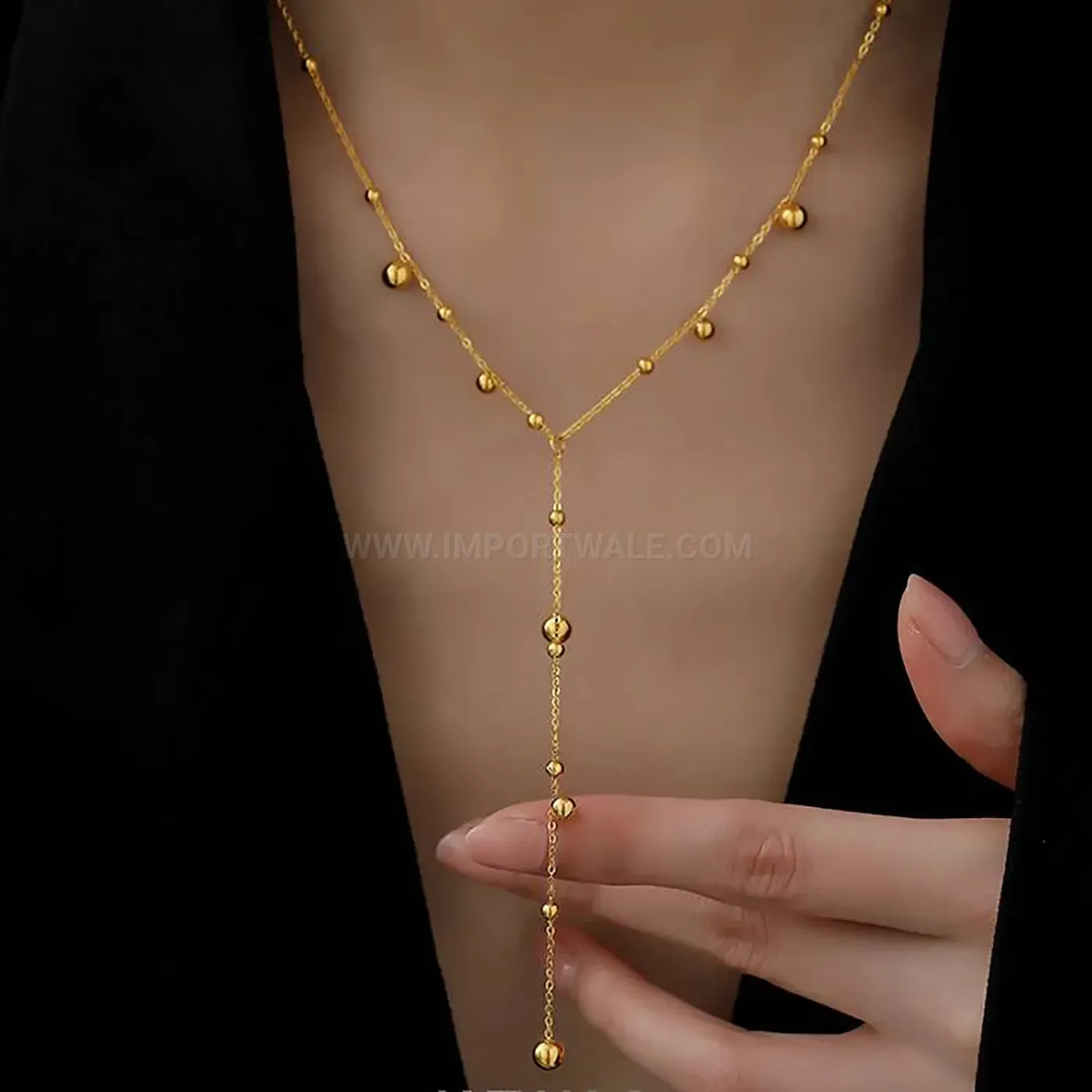 Titanium Steel Tassel Pendant Jewelry Set