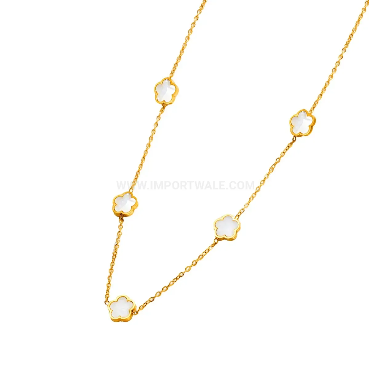 Designer Chic Titanium Steel Floral Pendant Charm Necklace for Women