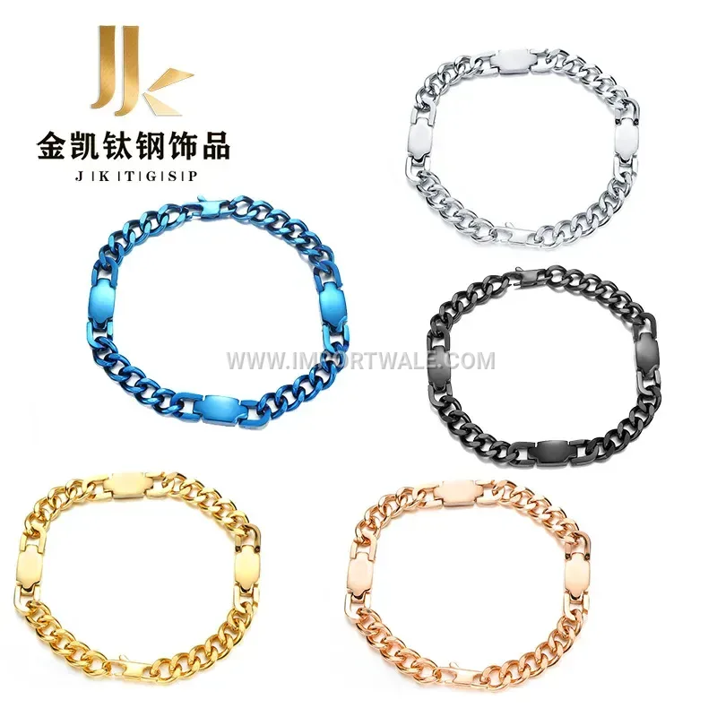 Geometric Titanium Steel Magnetic Link Bracelet