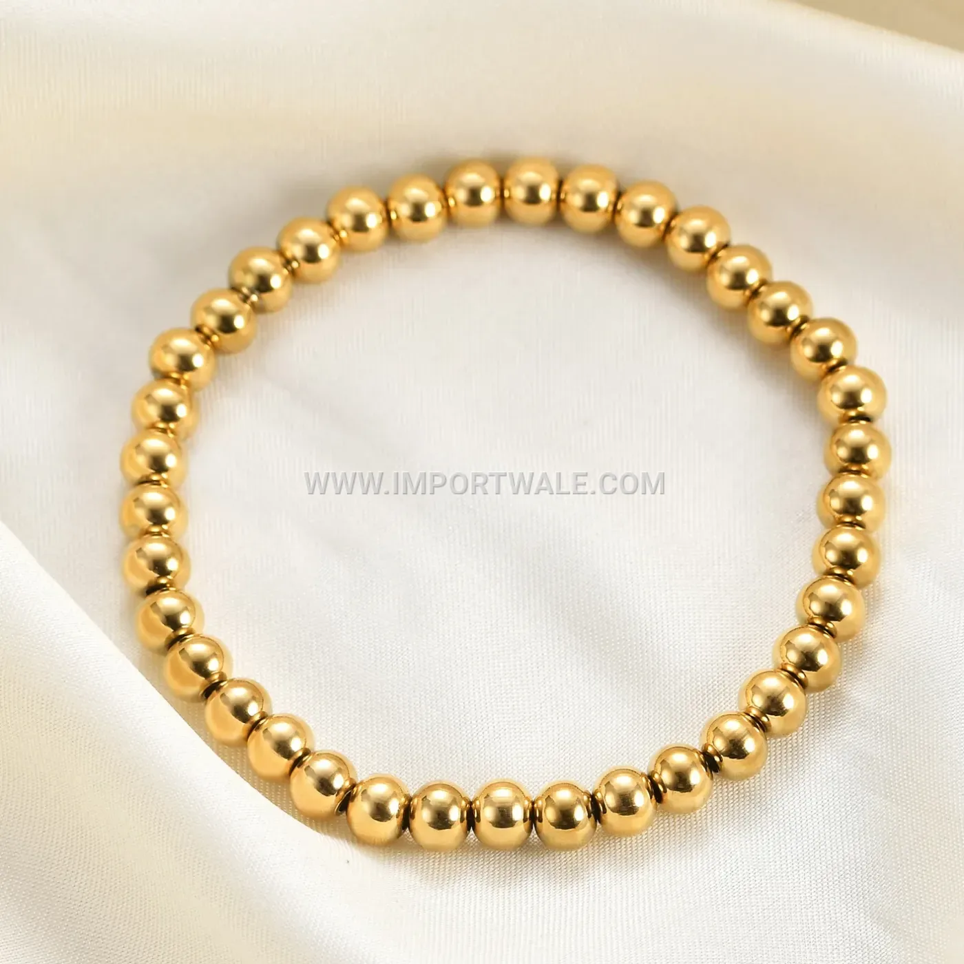 Minimalist Stainless Steel Elastic Beaded Stretch Bracelet