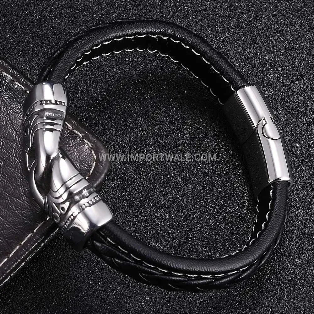 Double Layer Cutout C Shape Stainless Steel Bangle