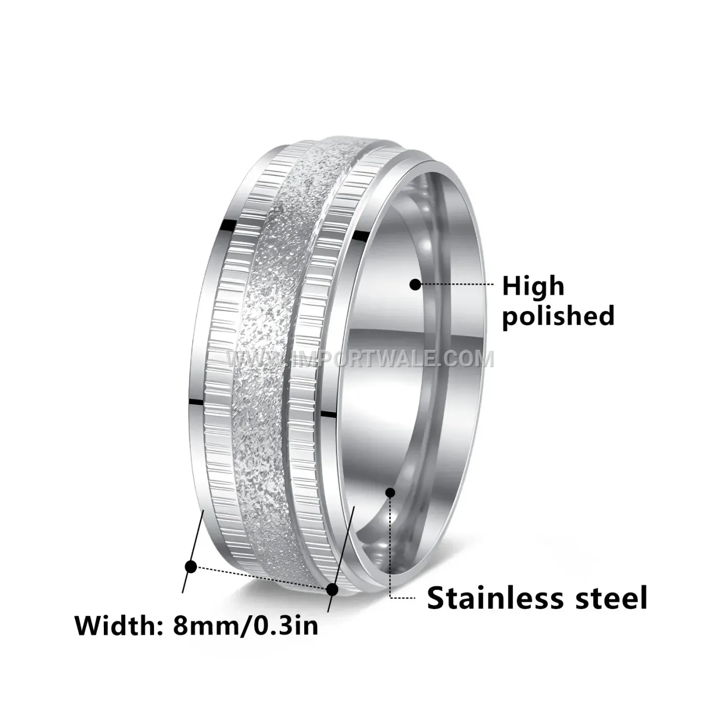 Classic Geometric Stainless Steel Band Ring