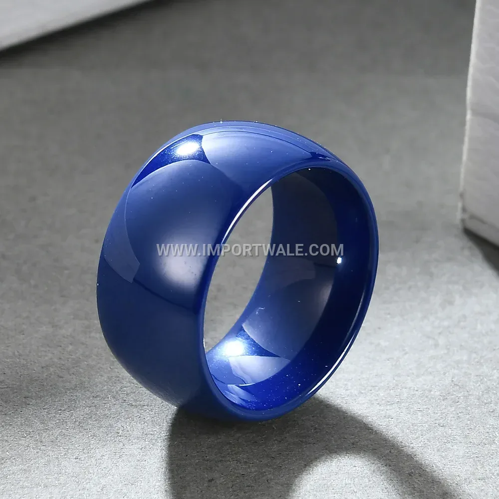 Wide Statement Ceramic Unisex Band Ring