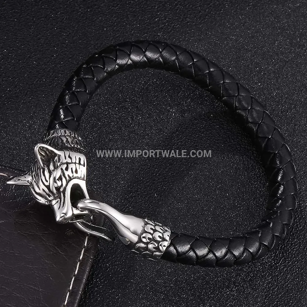 Bagua Motif Titanium Steel Magnetic Charm Bracelet