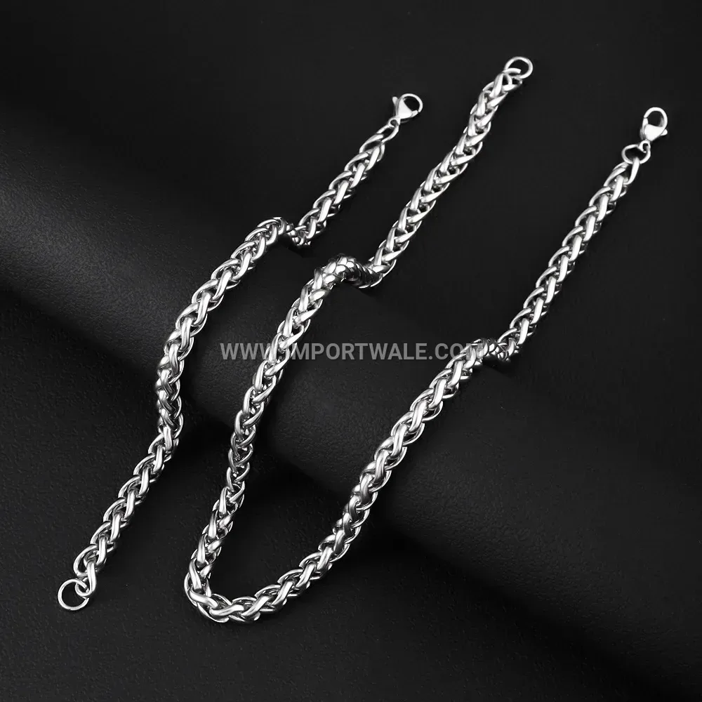 Classic 18K Gold Plated Stainless Steel Plain Link Chain Necklace