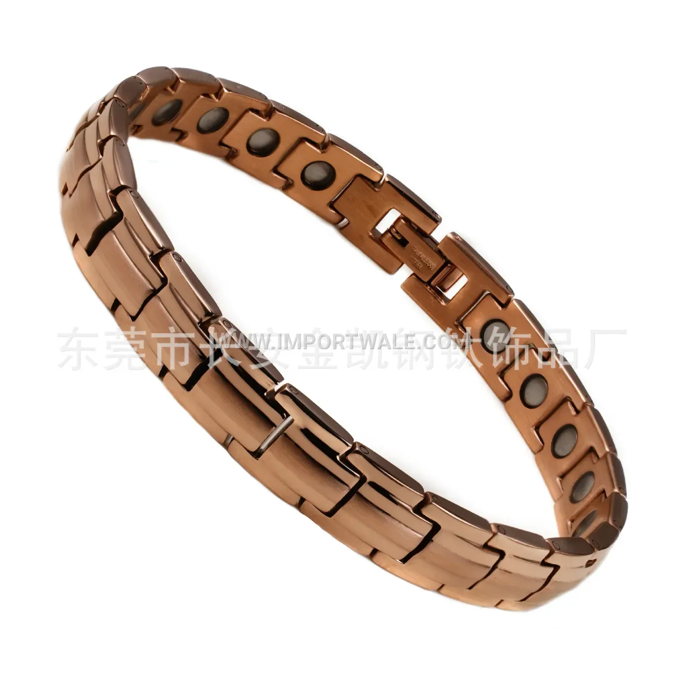 Minimalist Adjustable Stainless Steel Magnetic Link Bracelet