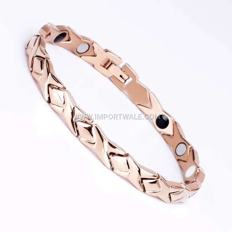 Women's Minimalist Titanium Steel Magnetic Therapy Bangle