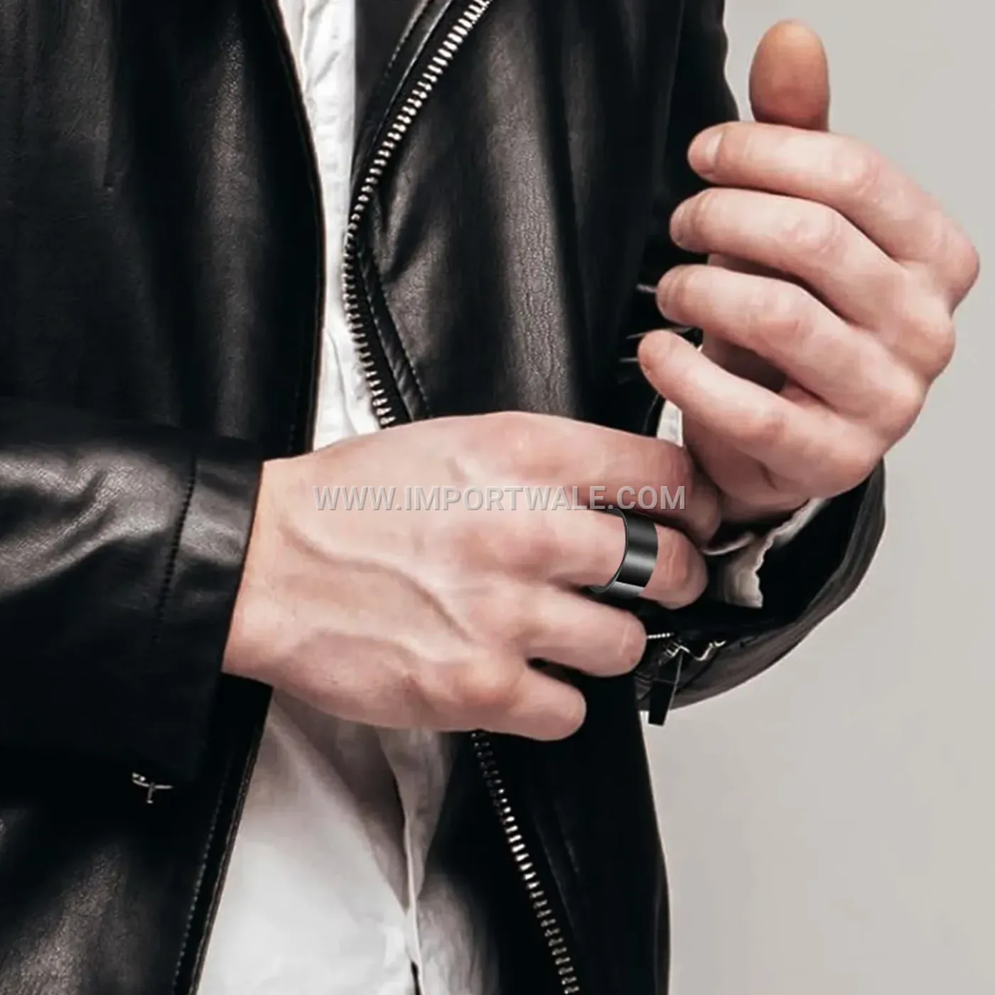 Sleek Stainless Steel Plain Band Ring Set