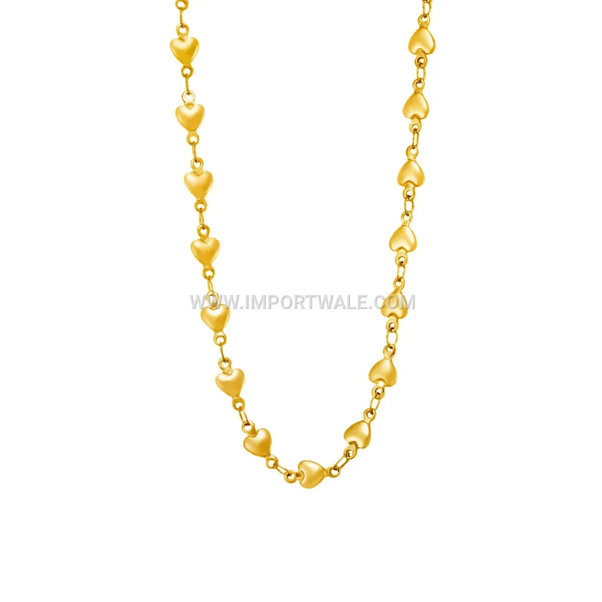 Gold Plated Stainless Steel Heart Charm Premium Anklet Anti Tarnish