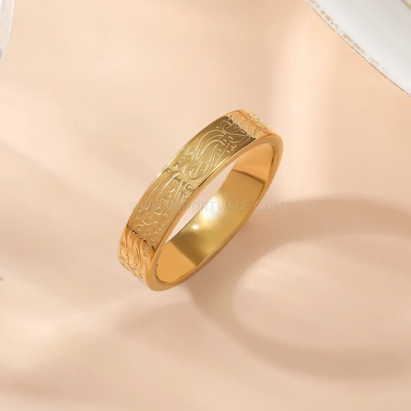 Fashion Personalized Arabic Script Stainless Steel Faith Ring