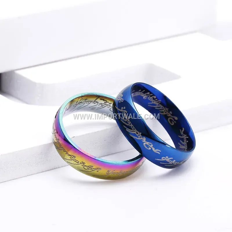 Vintage Inscribed Stainless Steel Band Ring