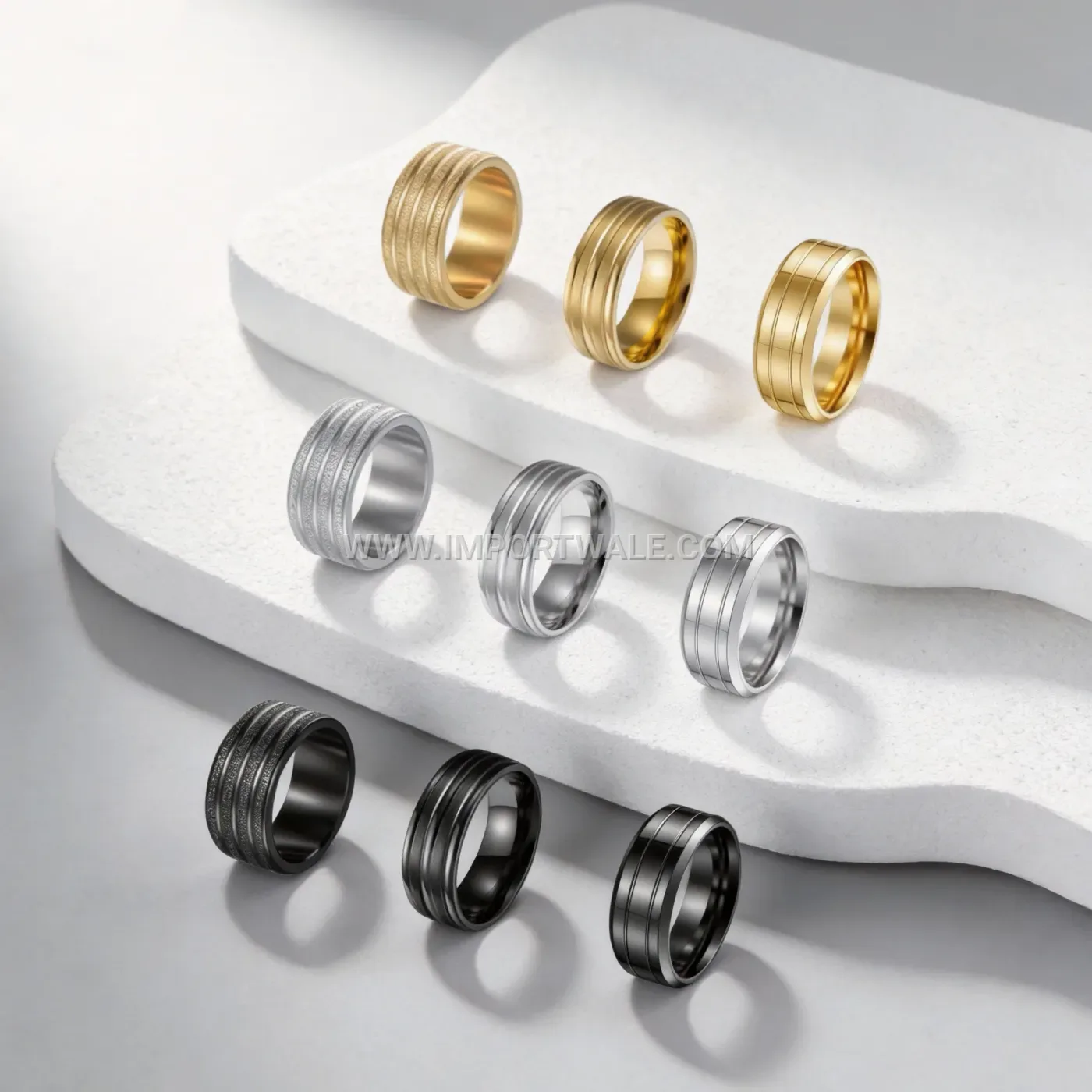 Minimalist Matte Stainless Steel Band Ring for Men