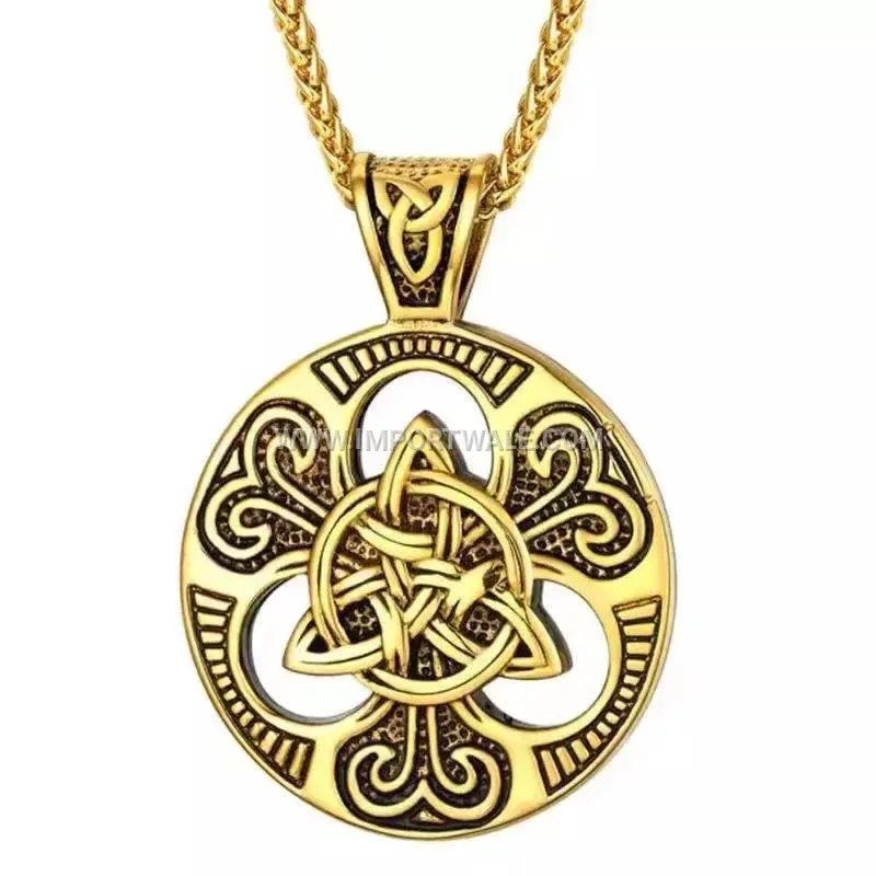 Retro Stainless Steel Irish Celtic Knot Pendant