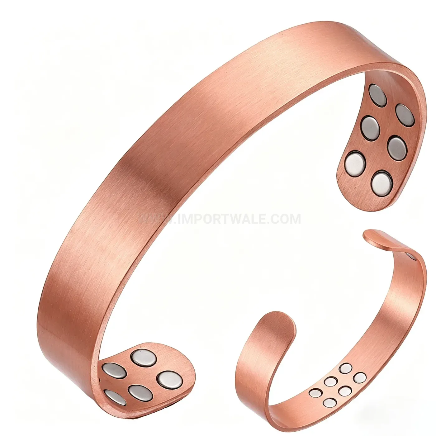 Vintage Red Copper Magnetic Bio Energy Open Cuff Bracelet