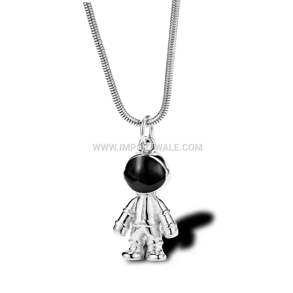 Stainless Steel Astronaut Pendant Streetwear Jewelry